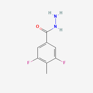 molecular formula C8H8F2N2O B12993868 3,5-Difluoro-4-methylbenzohydrazide 