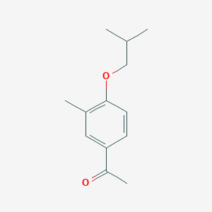 molecular formula C13H18O2 B12993945 1-(4-Isobutoxy-3-methylphenyl)ethanone 