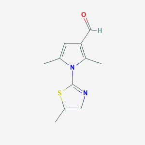 2,5-Dimethyl-1-(5-methylthiazol-2-yl)-1H-pyrrole-3-carbaldehyde