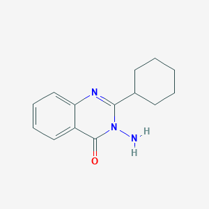 molecular formula C14H17N3O B1299395 3-Amino-2-cyclohexylquinazolin-4(3H)-one CAS No. 310437-10-6