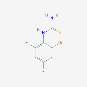 molecular formula C7H5BrF2N2S B12993977 1-(2-Bromo-4,6-difluorophenyl)thiourea 