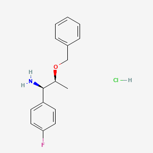 molecular formula C16H19ClFNO B12994031 (1R,2S)-2-(Benzyloxy)-1-(4-fluorophenyl)propan-1-amine hydrochloride 