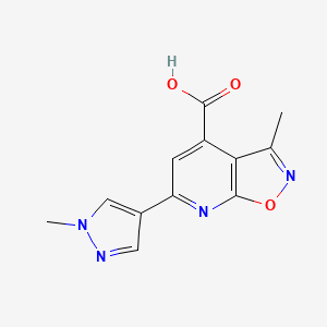 3-Methyl-6-(1-methyl-1H-pyrazol-4-yl)isoxazolo[5,4-b]pyridine-4-carboxylic acid