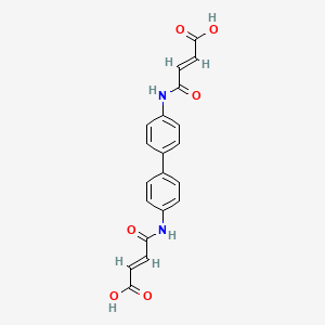 molecular formula C20H16N2O6 B1299408 E,E-3-[4'-(3-Carboxy-acryloylamino)-biphenyl-4-ylcarbamoyl]-acrylic acid CAS No. 36840-10-5