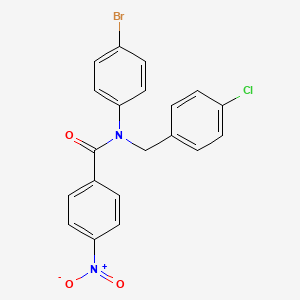 molecular formula C20H14BrClN2O3 B12994080 N-(4-Bromophenyl)-N-(4-chlorobenzyl)-4-nitrobenzamide 