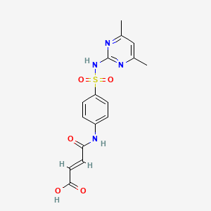 molecular formula C16H16N4O5S B1299410 3-[4-(4,6-Dimethyl-pyrimidin-2-ylsulfamoyl)phenylcarbamoyl]-acrylic acid CAS No. 910621-63-5