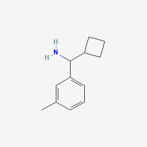 molecular formula C12H17N B12994109 Cyclobutyl(m-tolyl)methanamine 