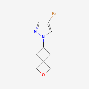 molecular formula C9H11BrN2O B12994132 4-Bromo-1-(2-oxaspiro[3.3]heptan-6-yl)-1H-pyrazole 