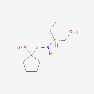 molecular formula C10H21NO2 B12994135 1-(((1-Hydroxybutan-2-yl)amino)methyl)cyclopentan-1-ol 