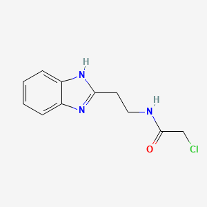 molecular formula C11H12ClN3O B1299414 N-[2-(1H-Benzoimidazol-2-yl)-ethyl]-2-chloro-acetamide CAS No. 80028-68-8