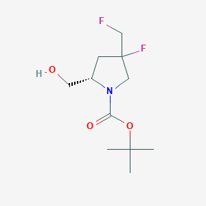 tert-Butyl (2S)-4-fluoro-4-(fluoromethyl)-2-(hydroxymethyl)pyrrolidine-1-carboxylate