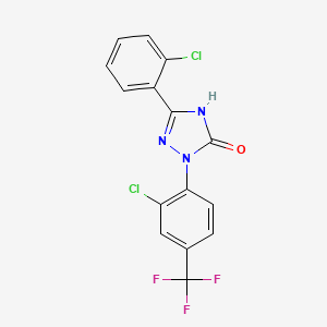 2-(2-Chloro-4-(trifluoromethyl)phenyl)-5-(2-chlorophenyl)-1H-1,2,4-triazol-3(2H)-one