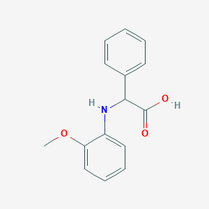 molecular formula C15H15NO3 B12994208 (2-Methoxy-phenylamino)-phenyl-acetic acid CAS No. 60561-73-1