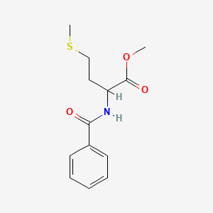 molecular formula C13H17NO3S B12994278 2-Benzoylamino-4-methylsulfanyl-butyric acid methyl ester CAS No. 50732-06-4