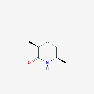 molecular formula C8H15NO B12994289 (3S,6R)-3-Ethyl-6-methylpiperidin-2-one 