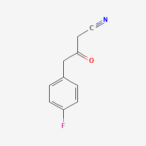 molecular formula C10H8FNO B12994304 4-(4-Fluorophenyl)-3-oxobutanenitrile 