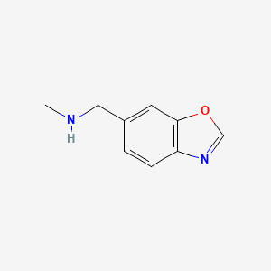 molecular formula C9H10N2O B12994331 1-(Benzo[d]oxazol-6-yl)-N-methylmethanamine 