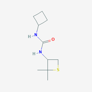 molecular formula C10H18N2OS B12994339 1-Cyclobutyl-3-(2,2-dimethylthietan-3-yl)urea 