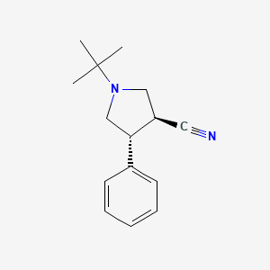 (3S,4R)-1-(tert-Butyl)-4-phenylpyrrolidine-3-carbonitrile