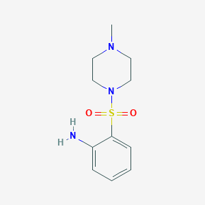 molecular formula C11H17N3O2S B1299438 2-(4-甲基哌嗪-1-磺酰基)-苯胺 CAS No. 436095-29-3