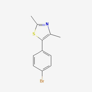 molecular formula C11H10BrNS B12994381 5-(4-Bromophenyl)-2,4-dimethylthiazole 