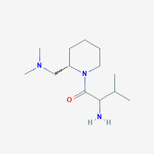 molecular formula C13H27N3O B12994389 2-amino-1-[(2S)-2-[(dimethylamino)methyl]piperidin-1-yl]-3-methylbutan-1-one 