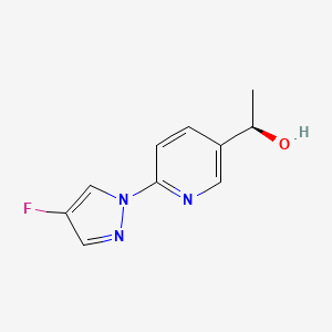 (R)-1-(6-(4-Fluoro-1H-pyrazol-1-yl)pyridin-3-yl)ethan-1-ol