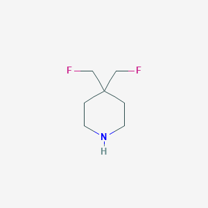 molecular formula C7H13F2N B12994432 4,4-Bis(fluoromethyl)piperidine 