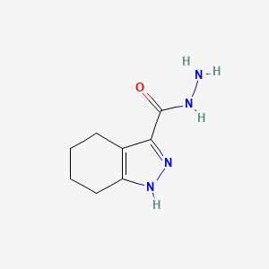 molecular formula C8H12N4O B1299444 4,5,6,7-tetrahydro-1H-indazole-3-carbohydrazide CAS No. 90434-92-7