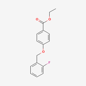 molecular formula C16H15FO3 B12994446 Ethyl 4-((2-fluorobenzyl)oxy)benzoate 