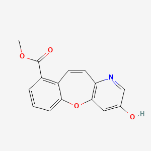 molecular formula C15H11NO4 B12994485 Methyl 3-hydroxybenzo[6,7]oxepino[3,2-b]pyridine-9-carboxylate 