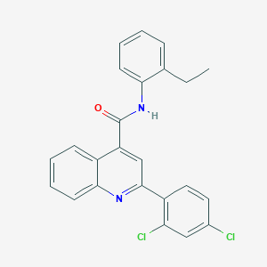 molecular formula C24H18Cl2N2O B12994487 2-(2,4-dichlorophenyl)-N-(2-ethylphenyl)quinoline-4-carboxamide 