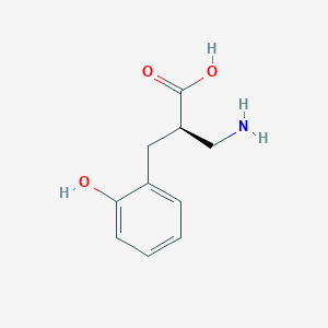 molecular formula C10H13NO3 B12994488 (R)-3-Amino-2-(2-hydroxybenzyl)propanoic acid 