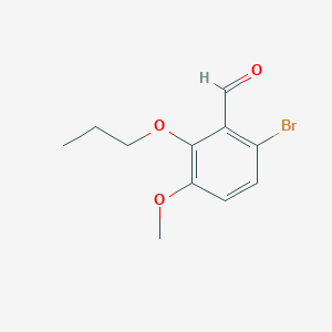 molecular formula C11H13BrO3 B12994493 6-Bromo-3-methoxy-2-propoxybenzaldehyde 