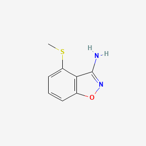 molecular formula C8H8N2OS B12994585 4-(Methylthio)benzo[d]isoxazol-3-amine 