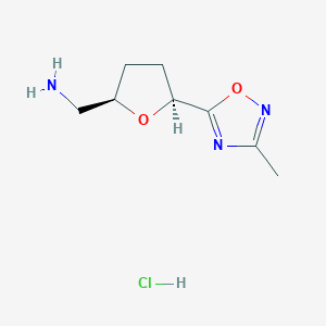 ((2R,5S)-5-(3-Methyl-1,2,4-oxadiazol-5-yl)tetrahydrofuran-2-yl)methanamine hydrochloride