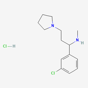 1-(3-Chlorophenyl)-N-methyl-3-(pyrrolidin-1-yl)propan-1-amine hydrochloride