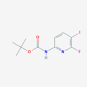 molecular formula C10H12FIN2O2 B12994638 tert-Butyl (6-fluoro-5-iodopyridin-2-yl)carbamate 