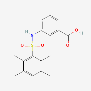 molecular formula C17H19NO4S B1299465 3-{[(2,3,5,6-四甲基苯基)磺酰]氨基}苯甲酸 CAS No. 838818-53-4