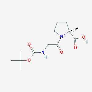 (S)-1-((tert-Butoxycarbonyl)glycyl)-2-methylpyrrolidine-2-carboxylic acid