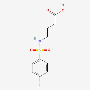 molecular formula C10H12FNO4S B1299469 4-{[(4-氟苯基)磺酰]氨基}丁酸 CAS No. 405919-75-7