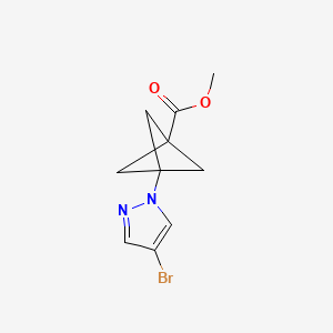 molecular formula C10H11BrN2O2 B12994737 Methyl 3-(4-bromo-1H-pyrazol-1-yl)bicyclo[1.1.1]pentane-1-carboxylate 