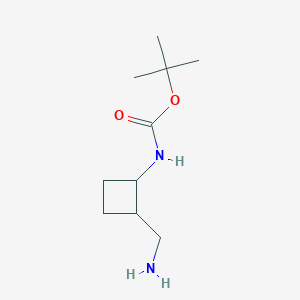 molecular formula C10H20N2O2 B12994754 tert-Butyl (2-(aminomethyl)cyclobutyl)carbamate 