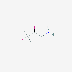 molecular formula C5H11F2N B12994773 (S)-2,3-Difluoro-3-methylbutan-1-amine 