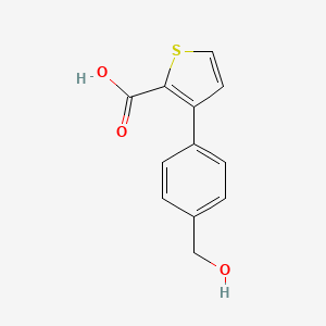 molecular formula C12H10O3S B12994798 3-(4-Hydroxymethylphenyl)thiophene-2-carboxylic acid CAS No. 1365968-90-6