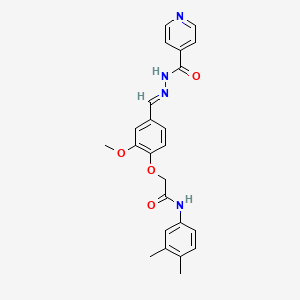 N-(3,4-Dimethyl-phenyl)-2-{2-methoxy-4-[(pyridine-4-carbonyl)-hydrazonomethyl]-phenoxy}-acetamide