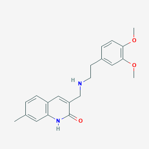 3-(((3,4-Dimethoxyphenethyl)amino)methyl)-7-methylquinolin-2-ol