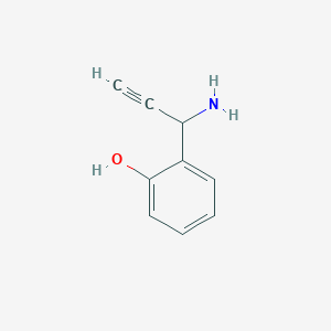 molecular formula C9H9NO B12994871 2-(1-Aminoprop-2-yn-1-yl)phenol 