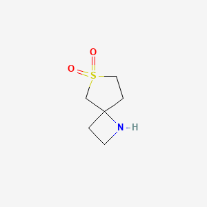 molecular formula C6H11NO2S B12994876 6-Thia-1-azaspiro[3.4]octane 6,6-dioxide 