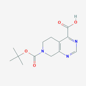 molecular formula C13H17N3O4 B12994913 7-(tert-Butoxycarbonyl)-5,6,7,8-tetrahydropyrido[3,4-d]pyrimidine-4-carboxylic acid 